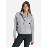High-Neck Half-Zip Pullover