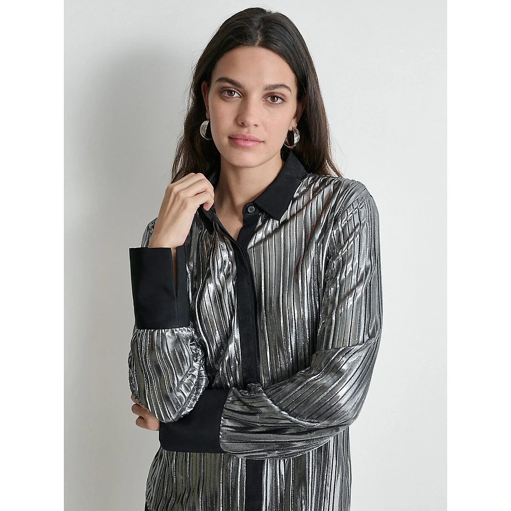 Foil Plissé Shirt