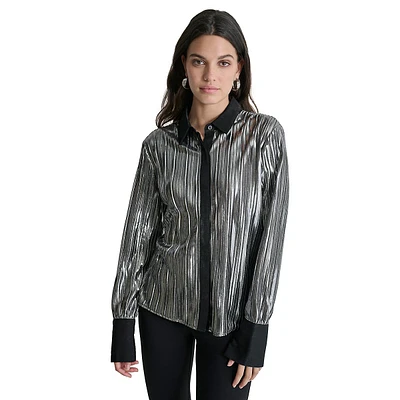 Foil Plissé Shirt