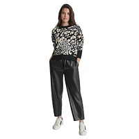 Lurex Animal-Print Sweater