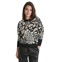 Lurex Animal-Print Sweater