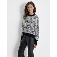 Animal-Print Sweater