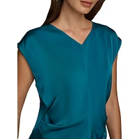 Cap-Sleeve Top With Side Darts