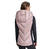 Faux Fur-Collar & Hooded Puffer Vest