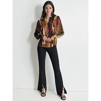 Brushstroke-Print Blouse