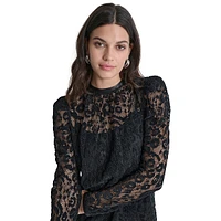 Patterned-Lace Blouse