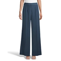 Pleated Wide-Leg Dress Pants