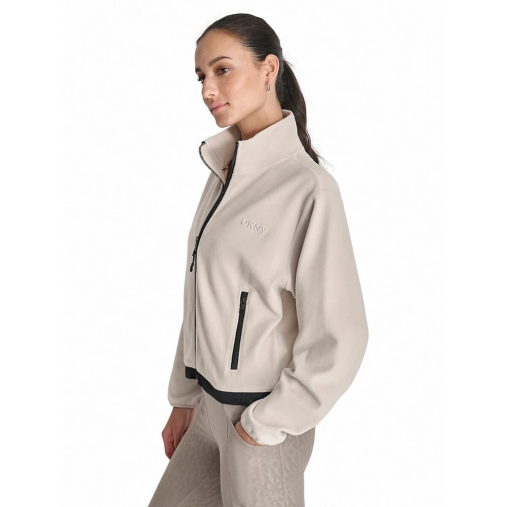 Mock-Neck Full-Zip Jacket