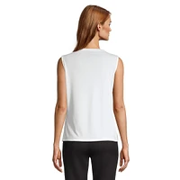 Side-Ruched Sleeveless Top