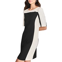 Colourblock Roundneck Shift Dress