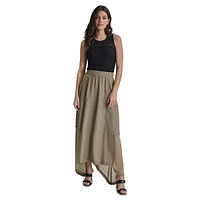 Sleeveless Semi-Sheer Rib-Knit Top