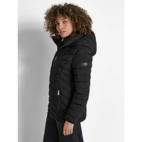 Hooded Short Packable Gilet Coat