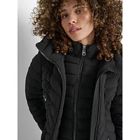 Hooded Short Packable Gilet Coat