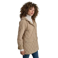 Hooded Quilted & Insulated Barn Jacket