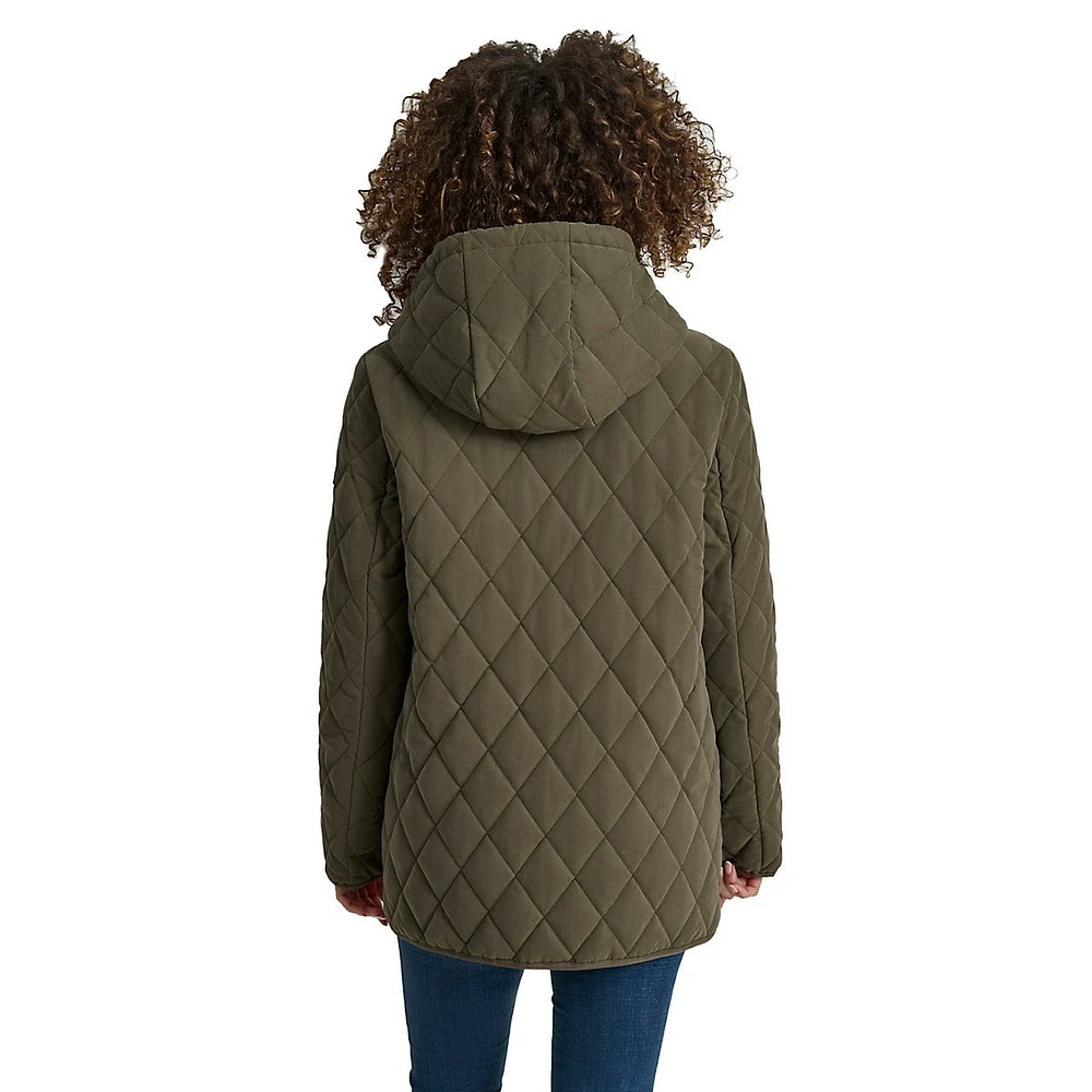 Hooded Quilted & Insulated Barn Jacket