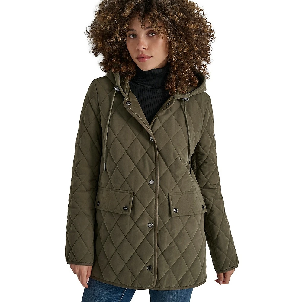 Hooded Quilted & Insulated Barn Jacket