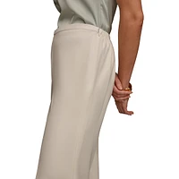 Flat-Front Wide-Leg Pants