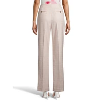 Textured Straight-Leg Trousers