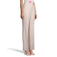 Textured Straight-Leg Trousers