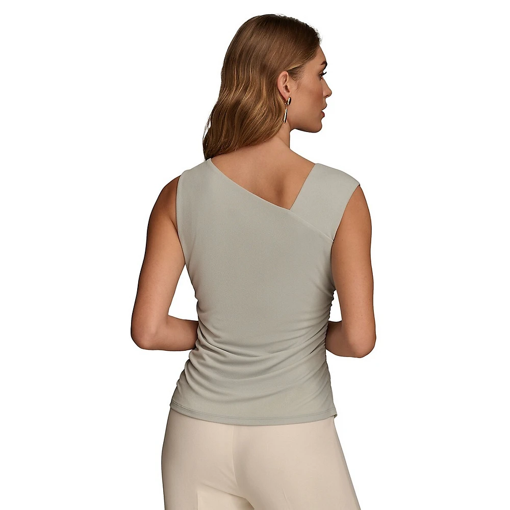 Asymmetric Sleeveless Hardware Top