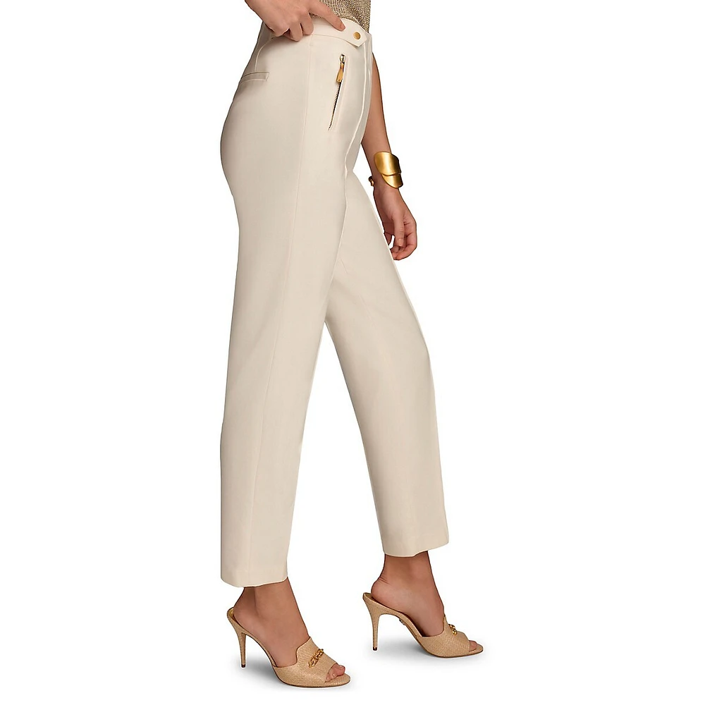 Slim-Leg Zip-Pocket Trousers