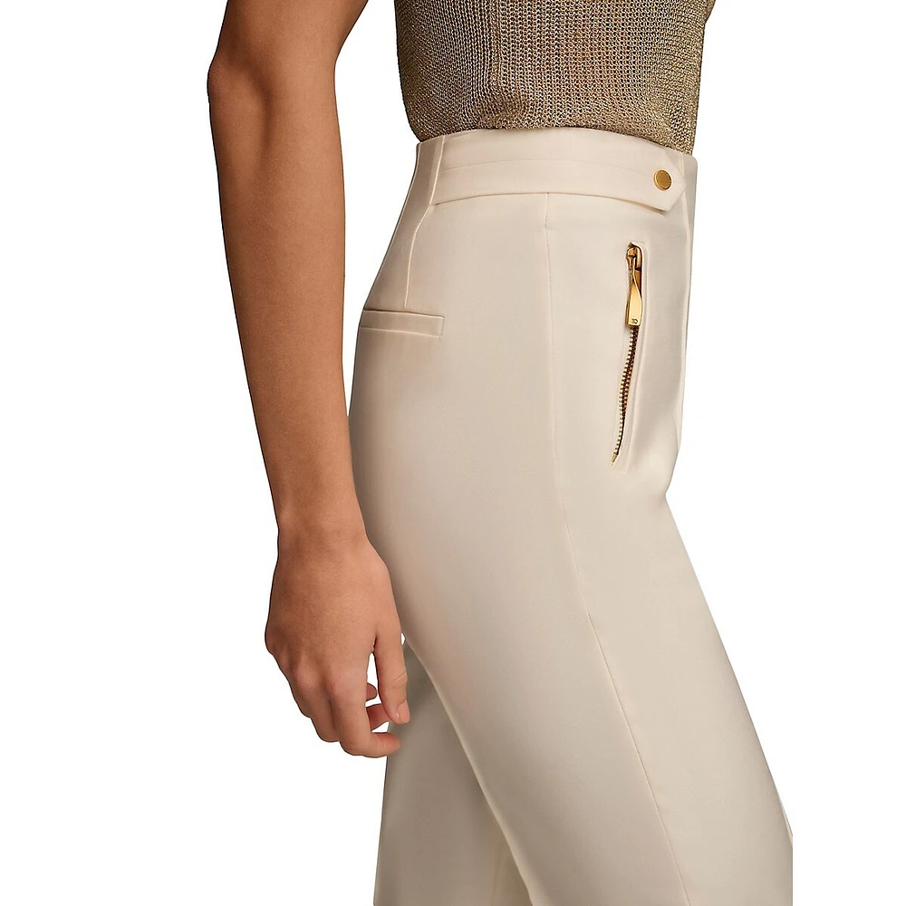 Slim-Leg Zip-Pocket Trousers