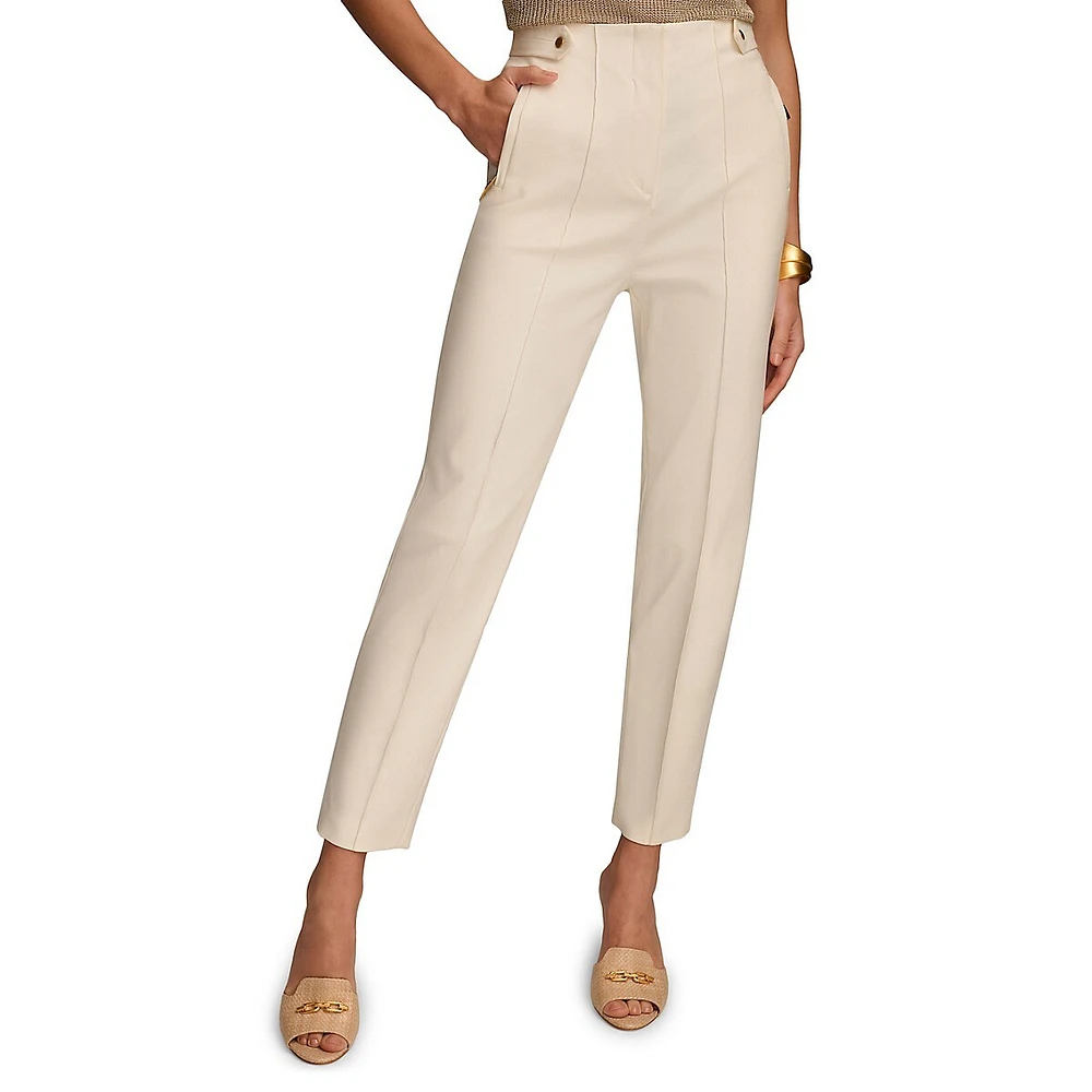 Slim-Leg Zip-Pocket Trousers