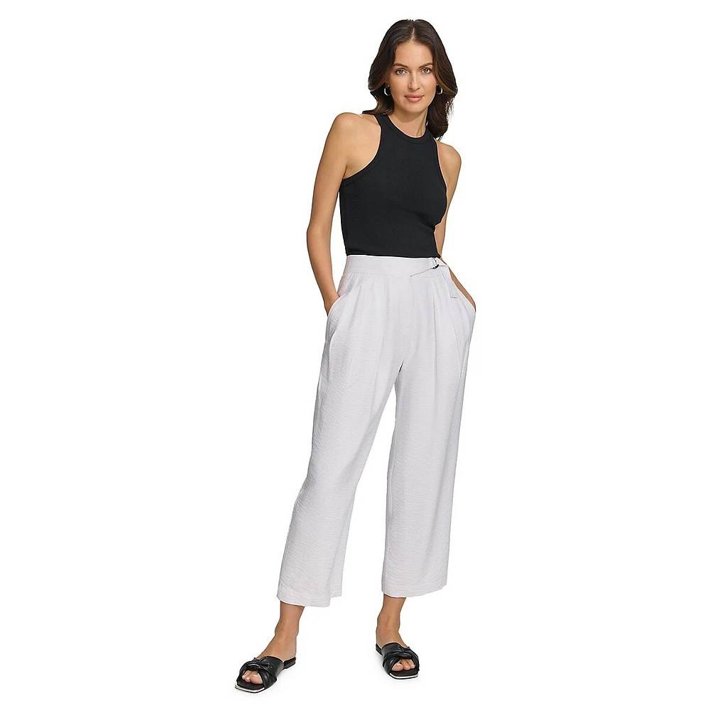 Belted Pleat Pants