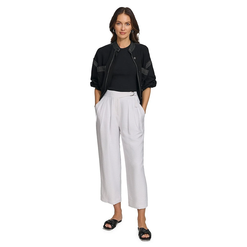 Belted Pleat Pants