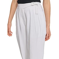 Belted Pleat Pants