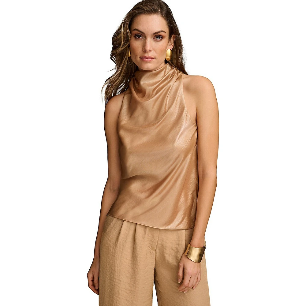 Draped Sleeveless Top