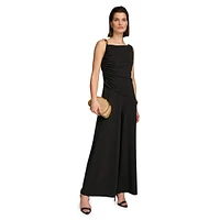 Asymmetrical Shoulder-Trimmed Jumpsuit