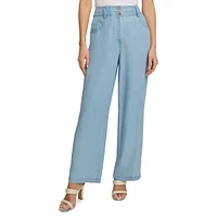 5-Pocket Wide-Leg Tencel Pants