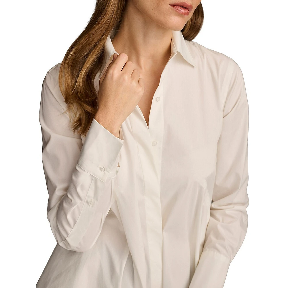 Tunique coupe A style chemise