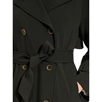 Double-Breased Crepe Trench Coat