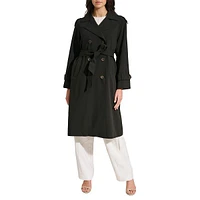 Double-Breased Crepe Trench Coat