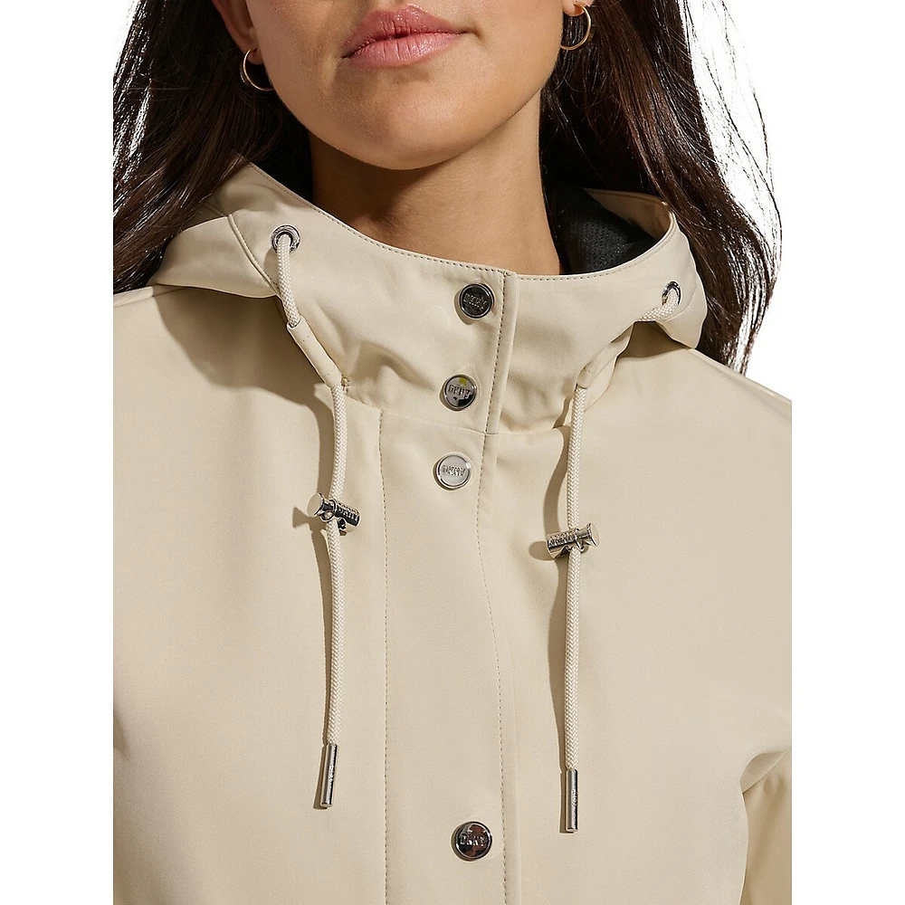 Water-Resistant Hooded Rain Jacket