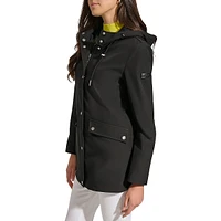 Water-Resistant Hooded Rain Jacket