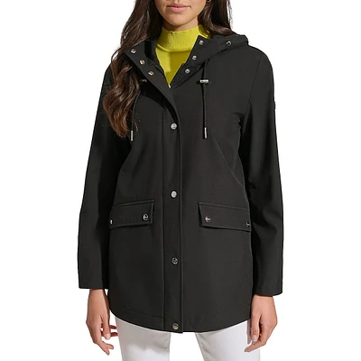 Water-Resistant Hooded Rain Jacket