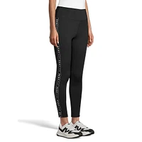 Balance Compression High-Waist Logo-Taping Cropped Leggings