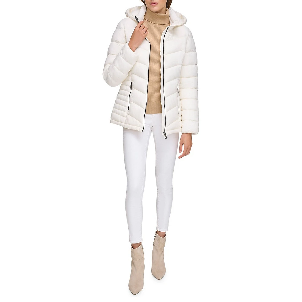 Lightweight Packable Puffer Short Coat