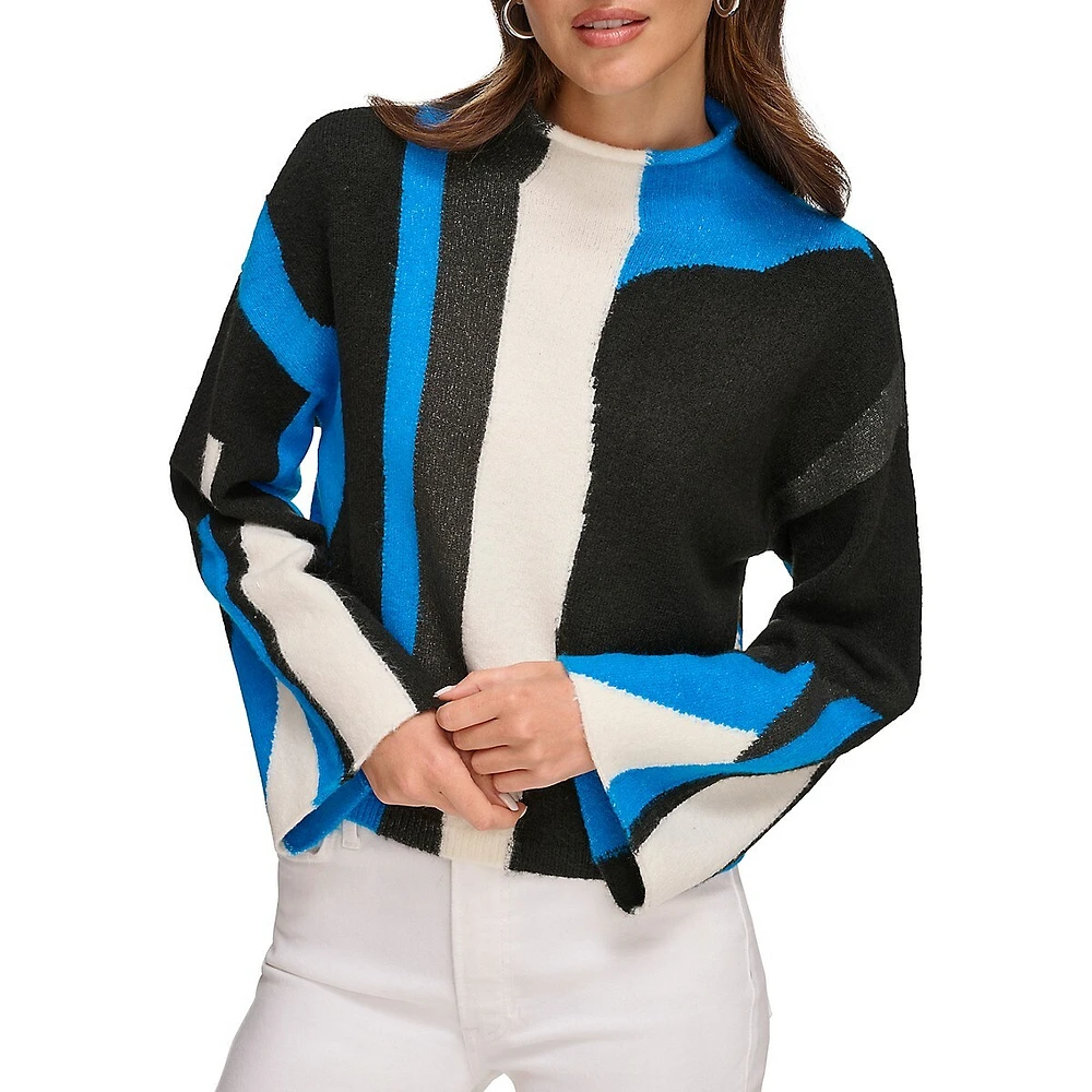 Abstract Colourblock Sweater