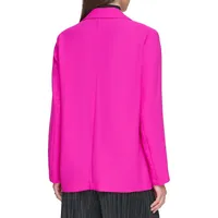 2-Pocket Satin Blazer