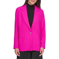 2-Pocket Satin Blazer