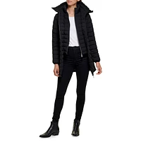 Hooded Quilted Longline Jacket