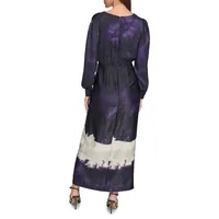 Tie-Dye Print Maxi Dress