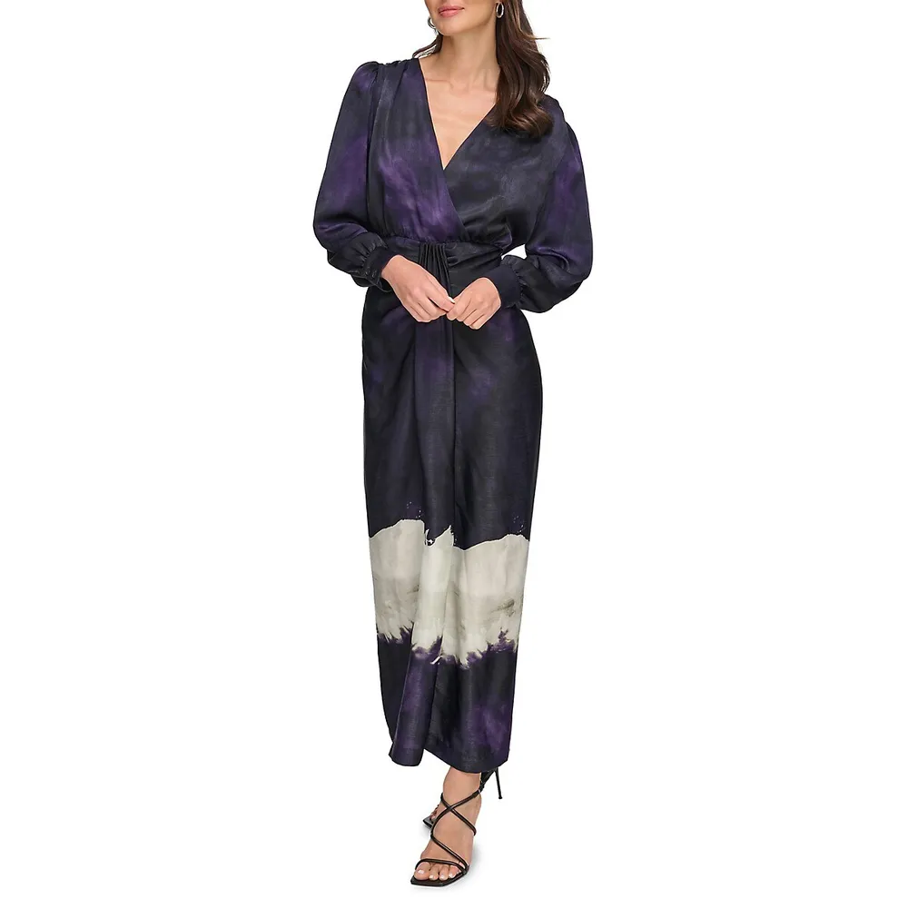 Tie-Dye Print Maxi Dress
