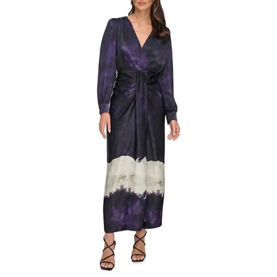 Tie-Dye Print Maxi Dress