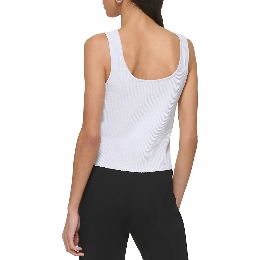 Lurex Rib Sweater Tank