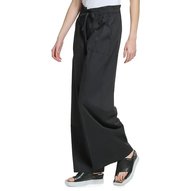 Pull-On Wide-Leg Sequin Pant